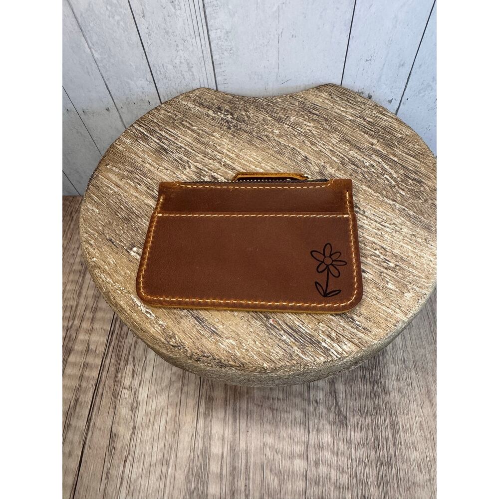 Genuine Leather Wallet TEDDY BEAR BROWN Credit Card Holder Black Leather Wallet